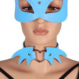 Metal Heart Collar Necklace Harness Ladies Mask Sexy Cosplay Jewelry