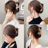 Metal Pearl Hair Clips Tassel Claw Hair Grabbing Clip Accessories