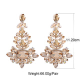 Geometric Rhinestone Dangle Earrings
