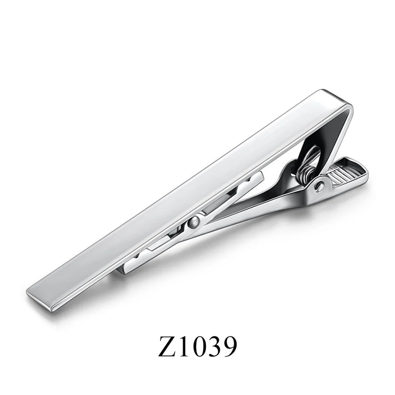 Metal Silver Tie Clip for Men Wedding Necktie Tie Clasp Clip