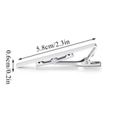 Metal Silver Tie Clip for Men Wedding Necktie Tie Clasp Clip
