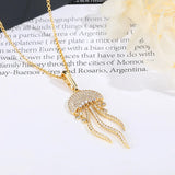 Crystal Jellyfish Clavicle Chain Necklace Ocean Tropical Tassel Woman Necklace