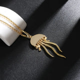 Crystal Jellyfish Clavicle Chain Necklace Ocean Tropical Tassel Woman Necklace