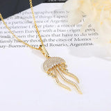 Crystal Jellyfish Clavicle Chain Necklace Ocean Tropical Tassel Woman Necklace