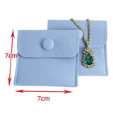 Microfiber Stud Hole Double Jewelry Bag Ring Button Storage Bag Carrying Bag