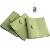 Microfiber Stud Hole Double Jewelry Bag Ring Button Storage Bag Carrying Bag