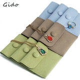 Microfiber Stud Hole Double Jewelry Bag Ring Button Storage Bag Carrying Bag