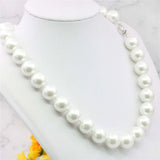 14MM Sea Shell Pearl Necklace Jewelry Making Rope Chain Natural Stone