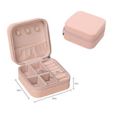 Mini Jewelry Box Organizer Travel Zipper Case