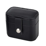 Mini Travel Jewelry Box with Mirror PU Leather Snap Organizer