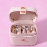 Mini Jewelry Organizer Display Travel Jewelry Case Box Earrings Ring Storage Box