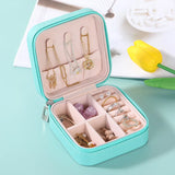 Mini Portable PU Jewelry Storage Box Ring Necklace Earrings Solid Box