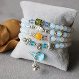 6mm Moonstone Bracelets Protein Gourd Pendant Female Bracelets