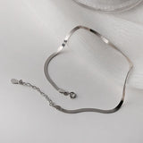 925 Silver Snake Chain Anklet for Women Foot Bracelet Leg Jewelry