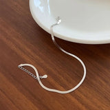 925 Silver Snake Chain Anklet for Women Foot Bracelet Leg Jewelry