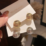 Minimalist Ins Style Metal Earrings All-match Temperament