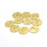 Mirror Polish Stainless Steel 26 A-Z Initials Alphabet Charm