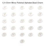 Mirror Polish Stainless Steel 26 A-Z Initials Alphabet Charm