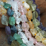 Raw Crystal Loose Beads Block Nugget Shape Mixed Crystal Full Strands 18*21mm
