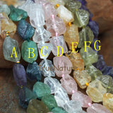 Raw Crystal Loose Beads Block Nugget Shape Mixed Crystal Full Strands 18*21mm