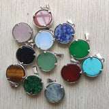 12pcs Stone Metal Moon Star Pendants for DIY Necklace