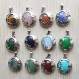 12pcs Stone Metal Moon Star Pendants for DIY Necklace