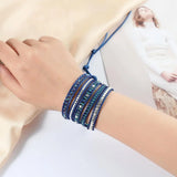 Mixed Stones Crystal Beads Wrap Bracelet