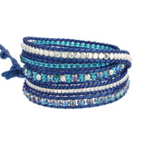 Mixed Stones Crystal Beads Wrap Bracelet