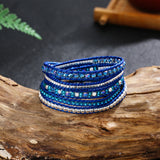 Mixed Stones Crystal Beads Wrap Bracelet