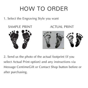Mom Gift Baby Footprint Bracelet First Time Mom Gift