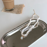 Moonstone Baroque Pearl Necklace Retro Palace Clavicle Chain