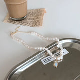 Moonstone Baroque Pearl Necklace Retro Palace Clavicle Chain