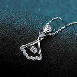 Moosanite Diamond Skirt Necklace Sparkly 925 Sterling Silver Romantic Boutique