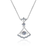 Moosanite Diamond Skirt Necklace Sparkly 925 Sterling Silver Romantic Boutique