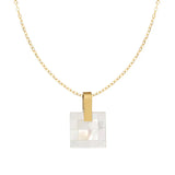 Shell Pendant Necklace Choker Jewelry Golden Stainless Steel for Women