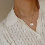 Shell Pendant Necklace Choker Jewelry Golden Stainless Steel for Women