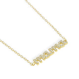 Mother's Gift 925 Silver Mama Charm Necklace CZ Choker Women Jewelry