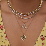 Mother's Gift 925 Silver Mama Charm Necklace CZ Choker Women Jewelry