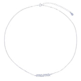 Mother's Gift 925 Silver Mama Charm Necklace CZ Choker Women Jewelry