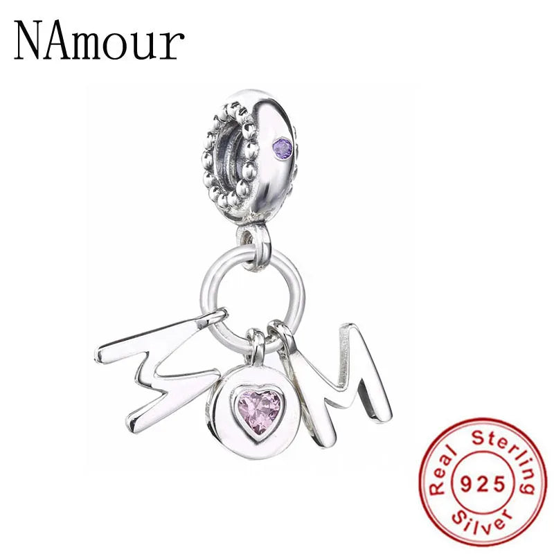 Family Tree Silver Bead Bracelet Charm