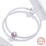 925 Silver Colorful Zircon Bead Bracelet Charm Jewelry