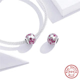 925 Silver Colorful Zircon Bead Bracelet Charm Jewelry
