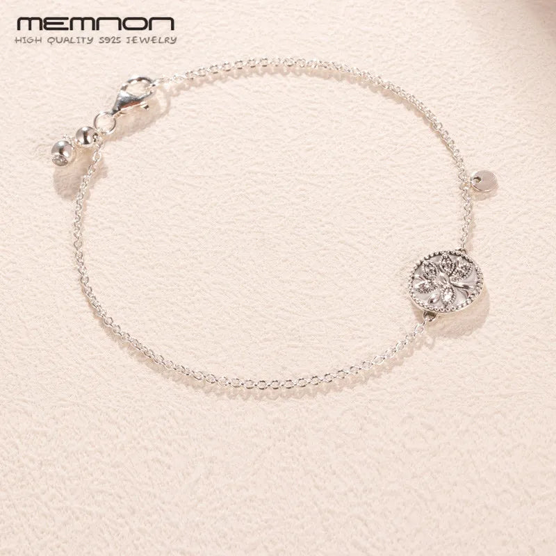 925 Sterling Silver Tree of Life Bracelet For Women Chain Bangles