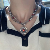 Game of Thrones Rhaenyra Targaryen Red Ruby Necklace Vintage Jewelry
