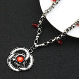 Game of Thrones Rhaenyra Targaryen Red Ruby Necklace Vintage Jewelry