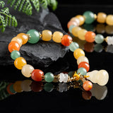 Quartzite Jade Luck Beads Bracelet Women Gift
