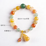 Quartzite Jade Luck Beads Bracelet Women Gift