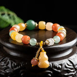 Quartzite Jade Luck Beads Bracelet Women Gift