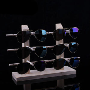 Wood Sunglass Display Racks Shelf Eyeglasses Holder
