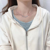 Zirconia Choker Necklace Birthday Gift For Ladies